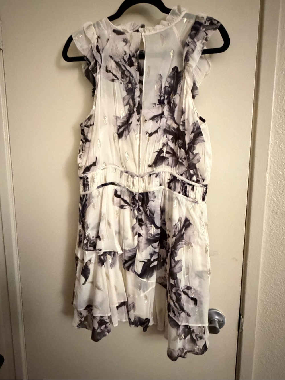 All Saints White and Gray Floral Sleeveless Dress - Picture 2 of 4